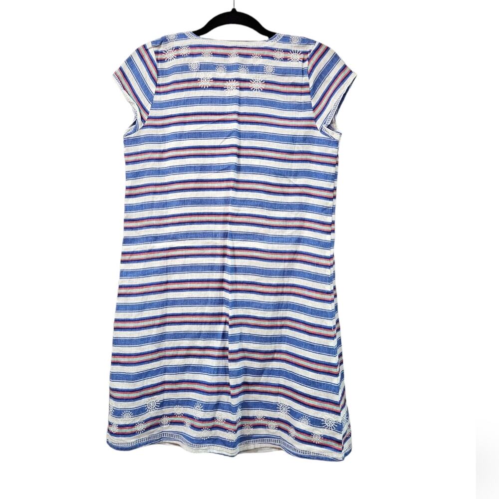 Hiho Rachel Dress Striped Print 100% Linen Size XS - Picture 8 of 8
